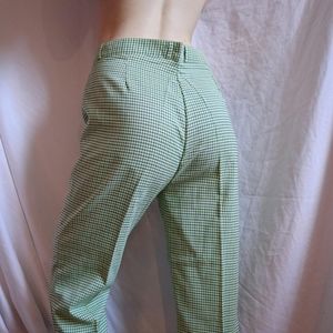 Green checkered trousers